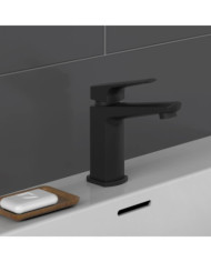 SCHÜTTE Mitigeur de lavabo RAVEN noir mat | Mobilier & Déco