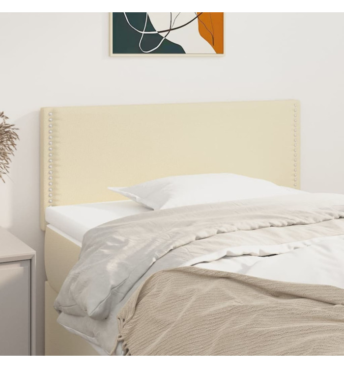 Tête de lit Crème 100x5x78/88 cm Similicuir | Mobilier & Déco