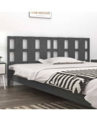 Tête de lit Gris 205,5x4x100 cm Bois massif de pin | Mobilier & Déco