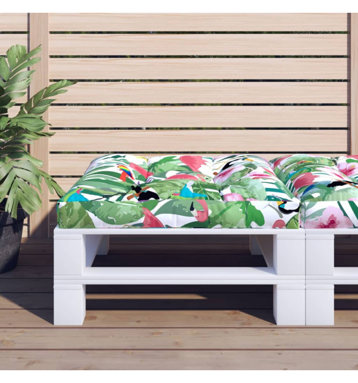 Coussin de palette multicolore 70x70x12 cm tissu | Mobilier & Déco