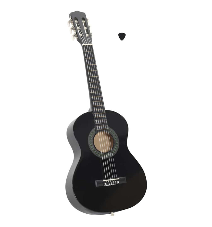 Guitare classique de débutants et enfants Noir 1/2 34" | Mobilier & Déco