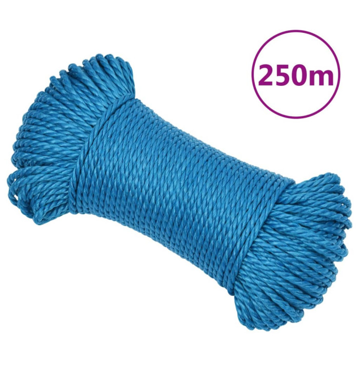 Corde de travail Bleu 3 mm 250 m Polypropylène | Mobilier & Déco