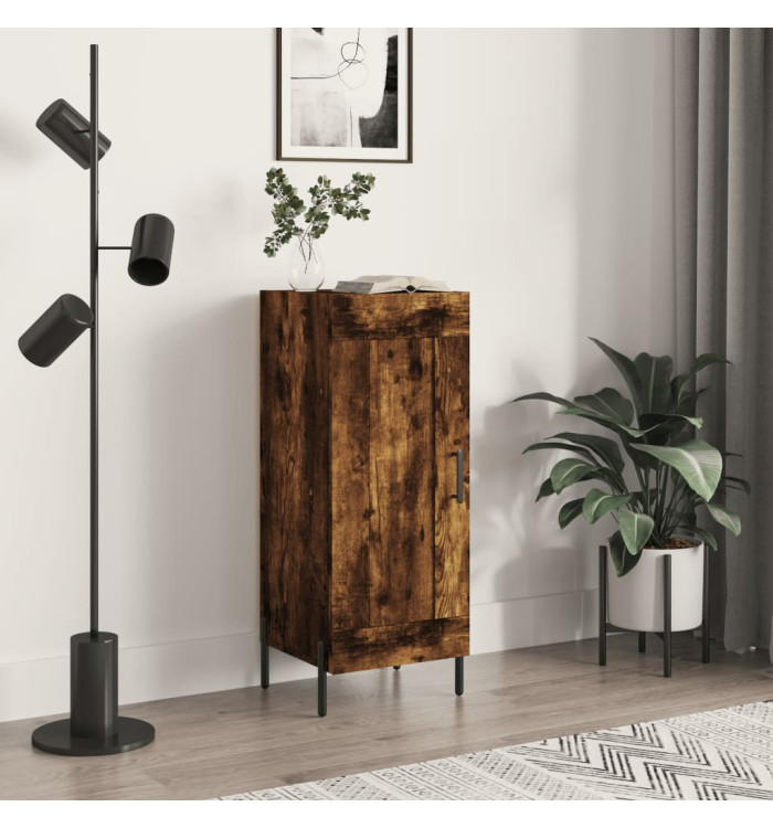 Buffet Chêne fumé 34,5x34x90 cm Bois d'ingénierie | Mobilier & Déco