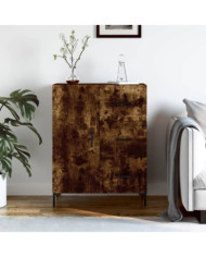 Buffet chêne fumé 69,5x34x90 cm bois d'ingénierie | Mobilier & Déco