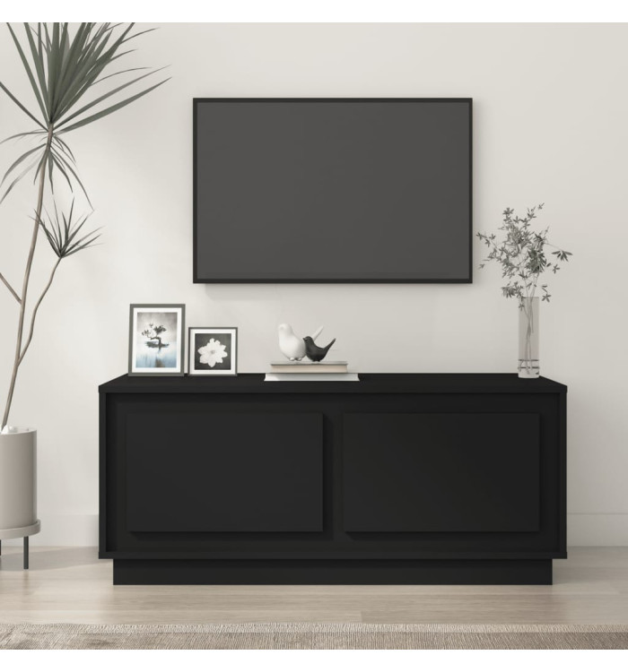 Table basse noir 102x50x44 cm bois d'ingénierie | Mobilier & Déco