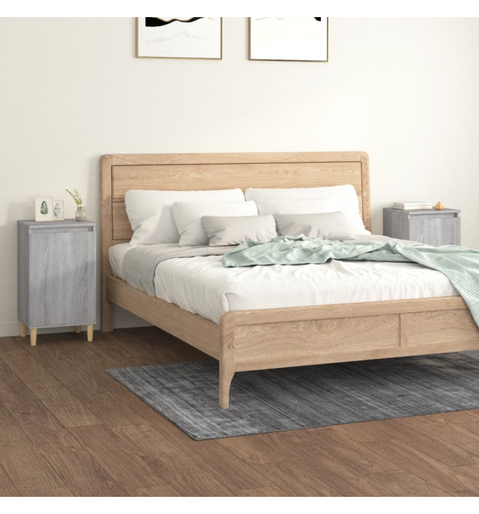 Tables de chevet 2 pcs sonoma gris 40x35x70cm bois d'ingénierie | Mobilier & Déco