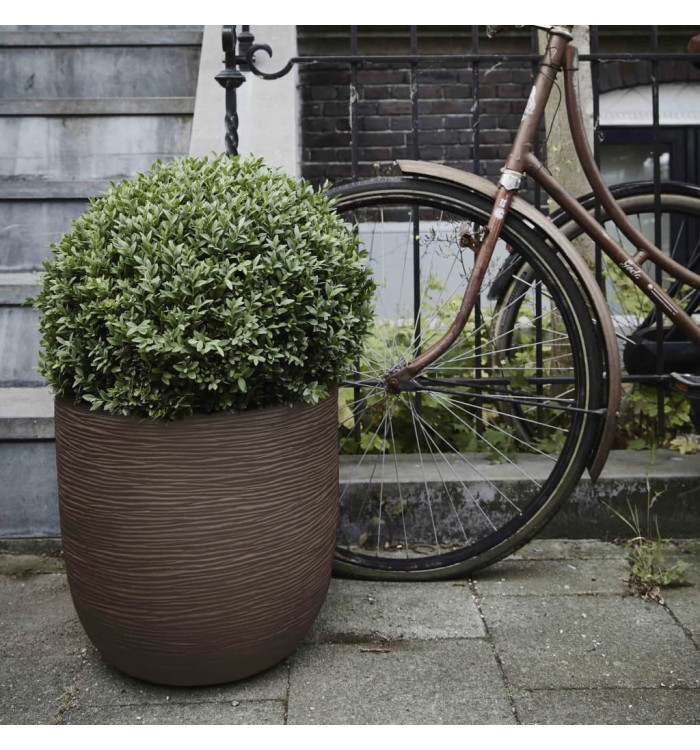 Capi Jardinière Nature Rib 54x52 cm Marron foncé | Mobilier & Déco