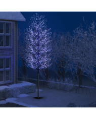 Sapin de Noël 2000 LED bleu Cerisier en fleurs 500 cm | Mobilier & Déco