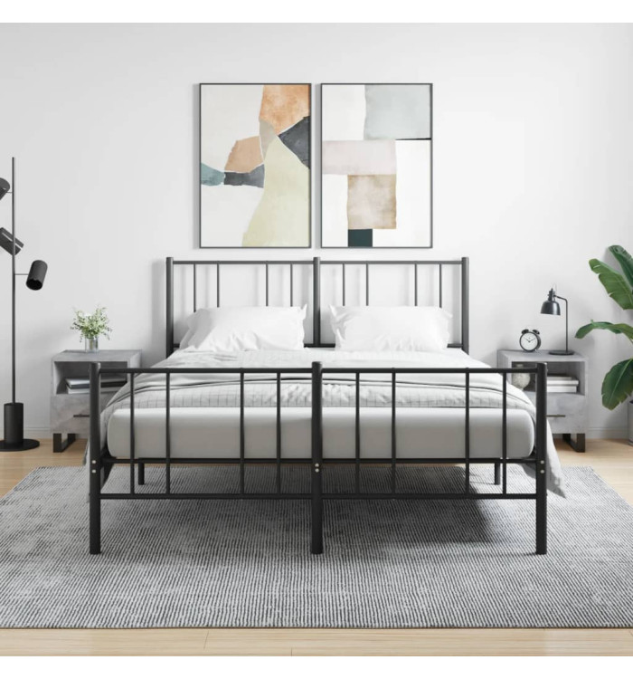 Tables de chevet 2pcs gris béton 40x35x47,5cm bois d’ingénierie | Mobilier & Déco