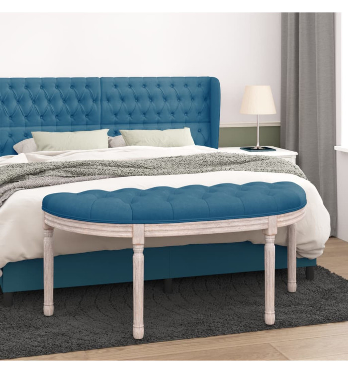 Banc Bleu 110,5x45x49 cm Velours | Mobilier & Déco