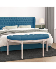 Banc Bleu 110,5x45x49 cm Velours | Mobilier & Déco