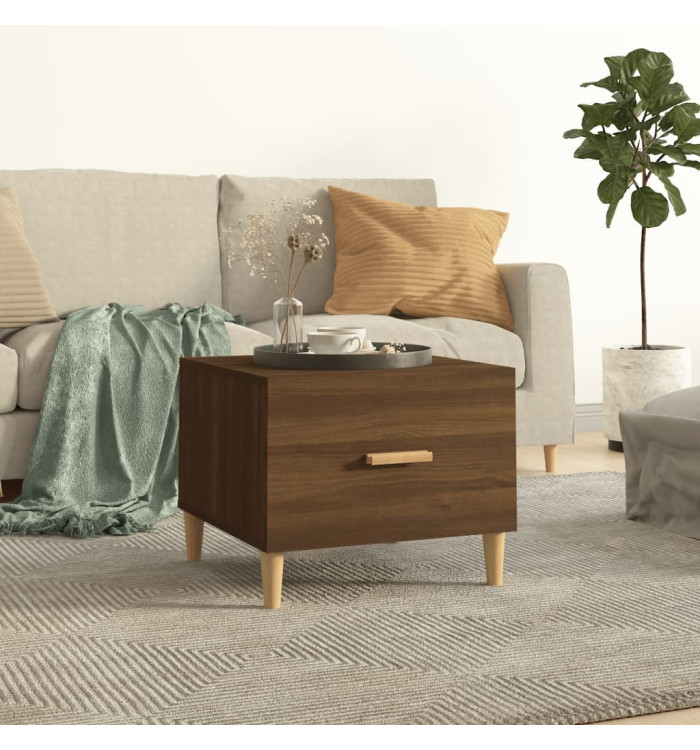 Table basse Chêne marron 50x50x40 cm Bois d'ingénierie | Mobilier & Déco