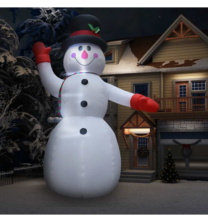 Bonhomme de neige gonflable avec LED IP44 600 cm XXL | Mobilier & Déco