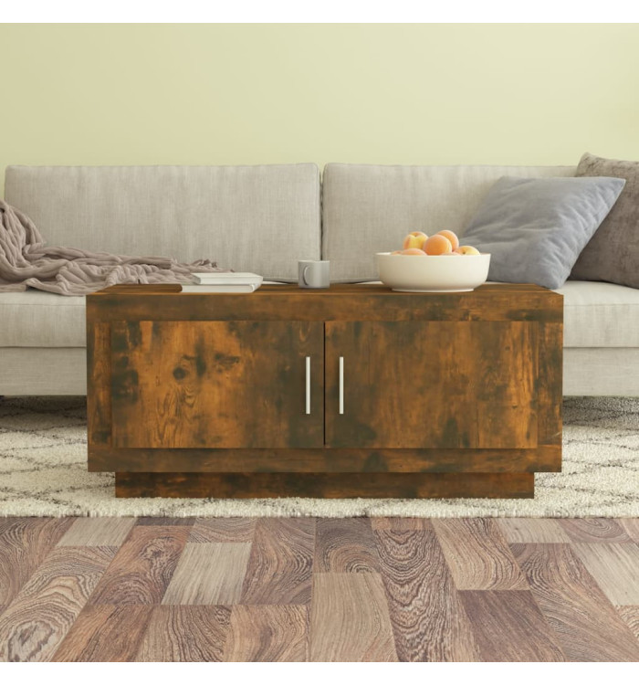 Table basse Chêne fumé 102x50x45 cm Bois d'ingénierie | Mobilier & Déco
