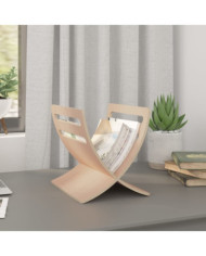 Porte-revue en bois sur pied naturel | Mobilier & Déco