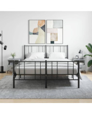 Tables de chevet 2pcs gris béton 40x35x47,5cm bois d’ingénierie | Mobilier & Déco