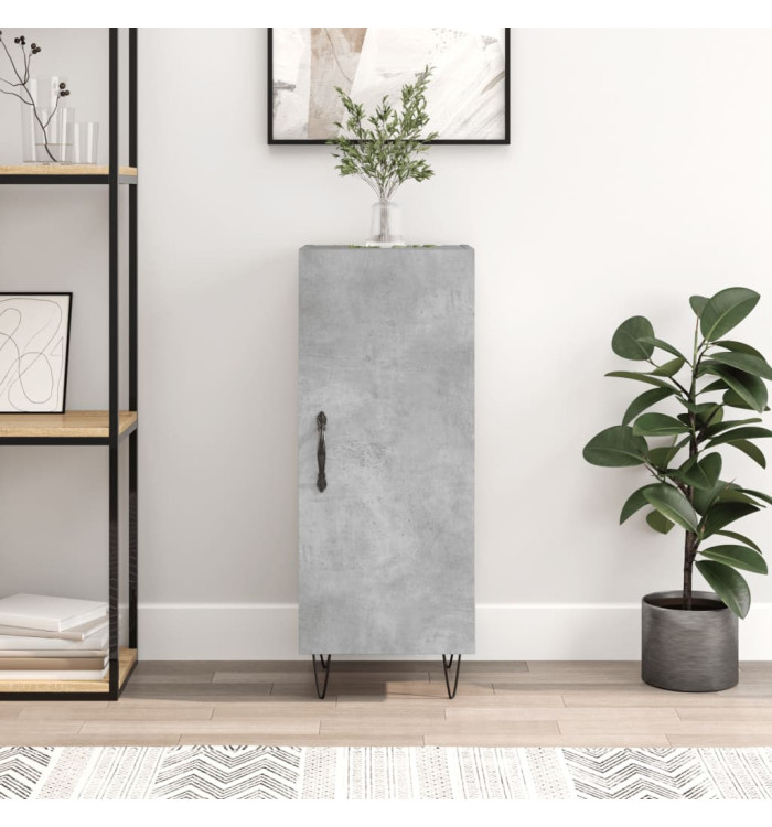 Buffet Gris béton 34,5x34x90 cm Bois d'ingénierie | Mobilier & Déco