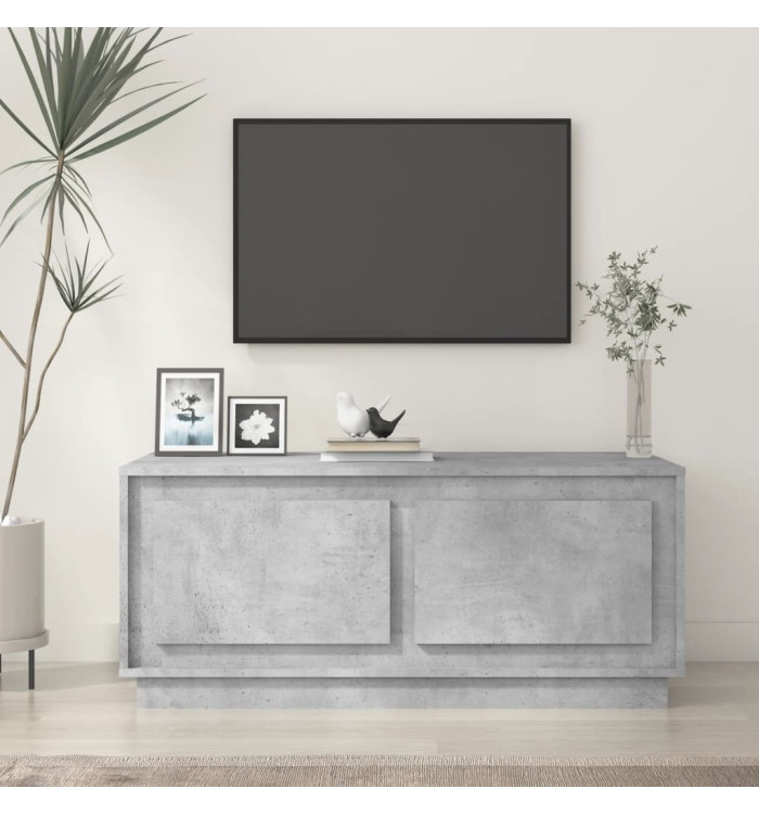 Table basse gris béton 102x50x44 cm bois d'ingénierie | Mobilier & Déco