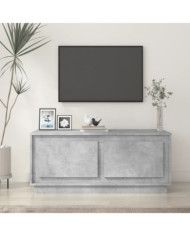 Table basse gris béton 102x50x44 cm bois d'ingénierie | Mobilier & Déco