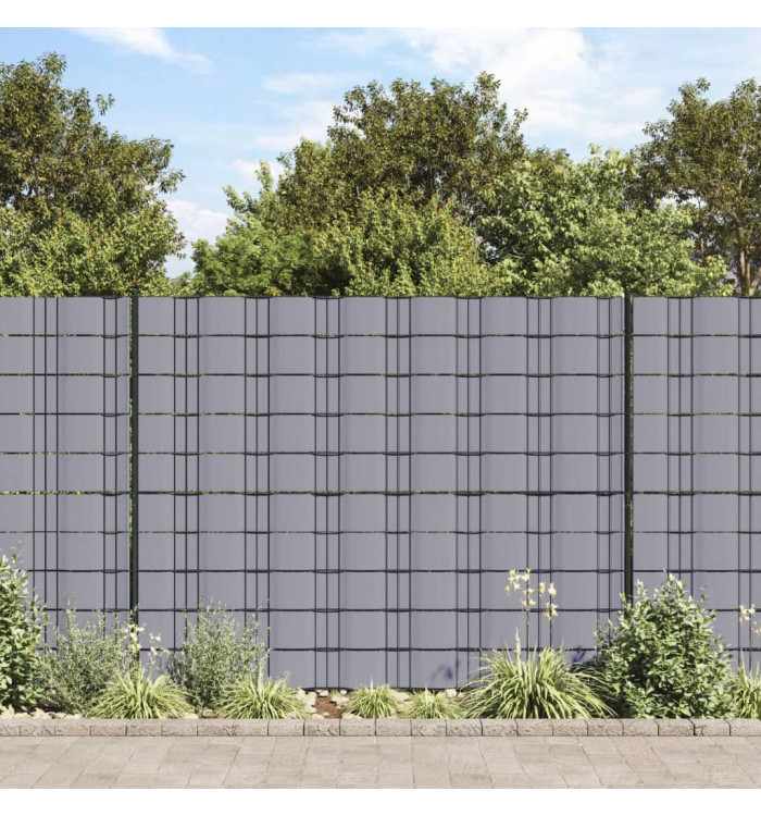 Écrans d'intimité de jardin 4 pcs PVC 35x0,19 m Gris clair mat | Mobilier & Déco