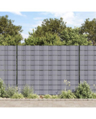 Écrans d'intimité de jardin 4 pcs PVC 35x0,19 m Gris clair mat | Mobilier & Déco