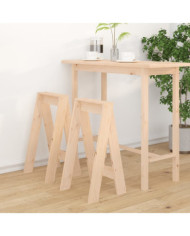 Tabourets lot de 2 40x40x75 cm bois massif de pin | Mobilier & Déco