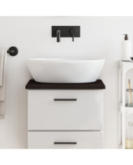 Comptoir de salle de bain marron foncé 40x30x2 cm bois traité | Mobilier & Déco