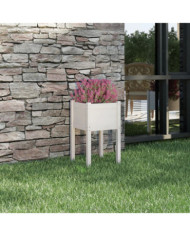 Jardinière d'extérieur Blanc 40x40x70 cm Bois de pin massif | Mobilier & Déco