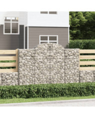 Paniers à gabions arqués 7 pcs 200x50x140/160 cm Fer galvanisé | Mobilier & Déco