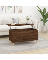 Table basse Chêne marron 90x44,5x45 cm Bois d'ingénierie | Mobilier & Déco