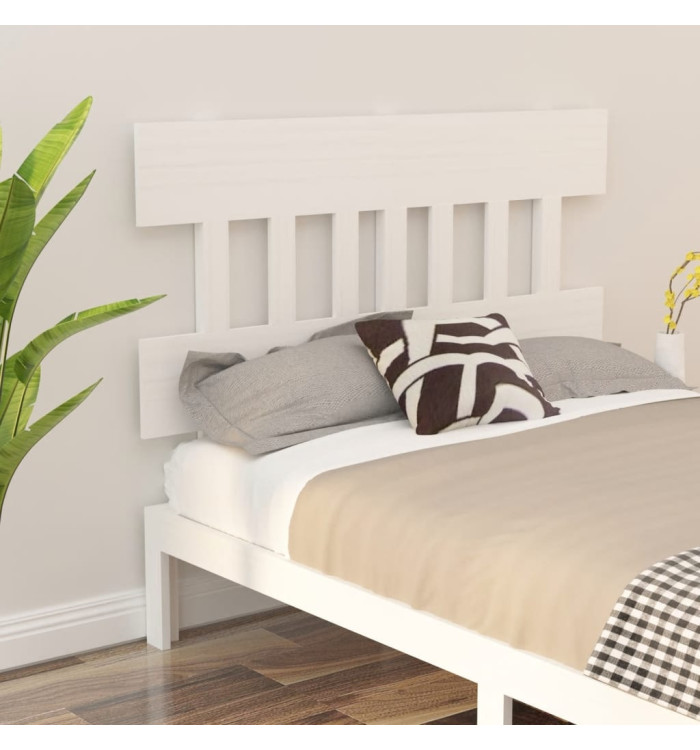 Tête de lit Blanc 153,5x3x81 cm Bois massif de pin | Mobilier & Déco