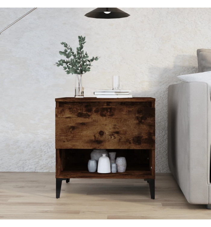 Table d'appoint Chêne fumé 50x46x50 cm Bois d'ingénierie | Mobilier & Déco