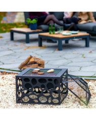 RedFire Foyer avec grille de barbecue Mikor Noir | Mobilier & Déco