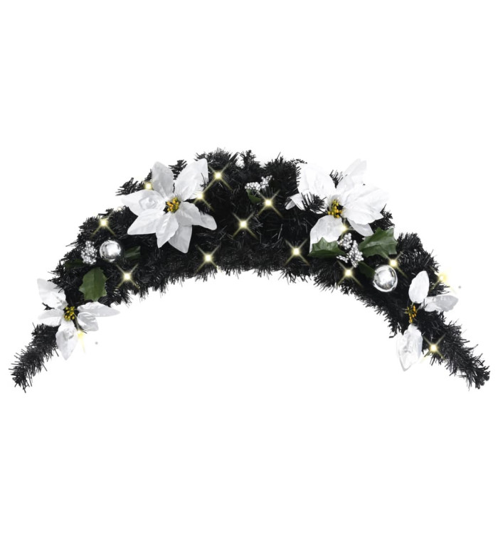 Arche de Noël avec lumières LED Noir 90 cm PVC | Mobilier & Déco