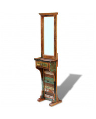 Miroir de couloir bois de récupération massif 47x23x180 cm | Mobilier & Déco