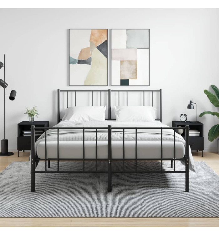Tables de chevet 2 pcs noir 40x35x47,5 cm bois d’ingénierie | Mobilier & Déco