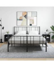 Tables de chevet 2 pcs noir 40x35x47,5 cm bois d’ingénierie | Mobilier & Déco
