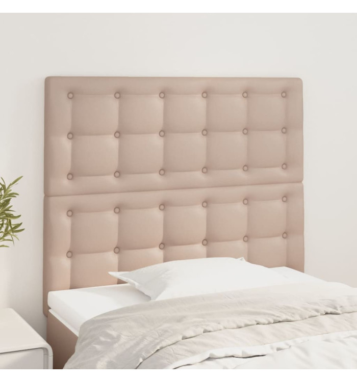 Têtes de lit 2 pcs Cappuccino 80x5x78/88 cm Similicuir | Mobilier & Déco