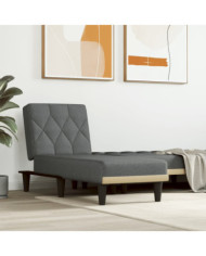 Chaise longue gris foncé tissu | Mobilier & Déco