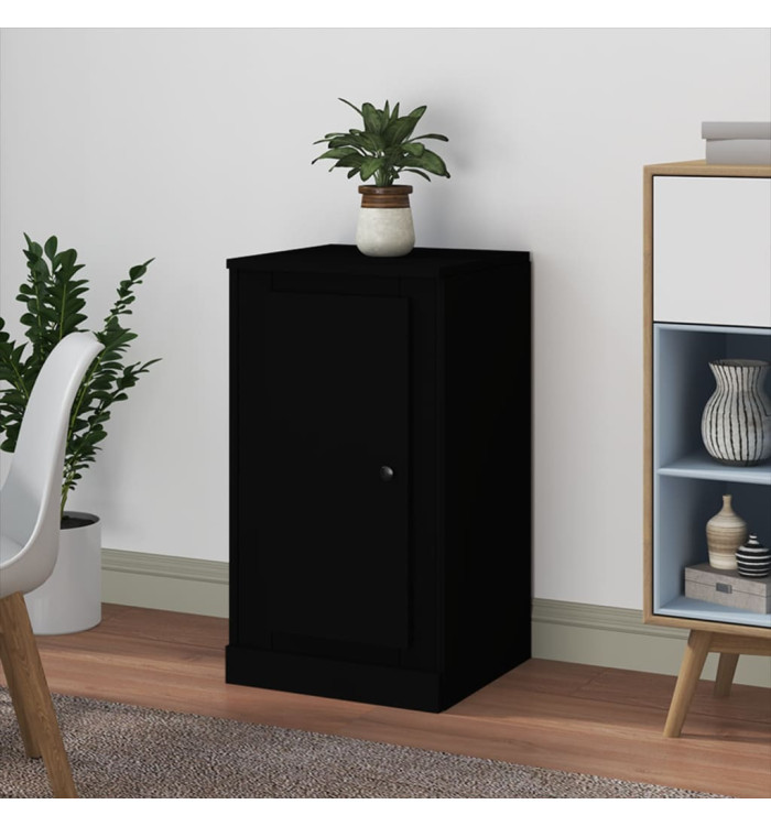 Buffet noir 37,5x35,5x67,5 cm bois d'ingénierie | Mobilier & Déco