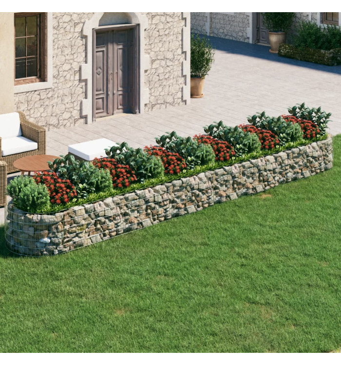 Lit surélevé à gabion Fer galvanisé 600x100x50 cm | Mobilier & Déco