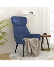 Chaise de relaxation Bleu Tissu | Mobilier & Déco