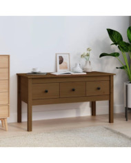 Table basse Marron miel 102x49x55 cm Bois massif de pin | Mobilier & Déco