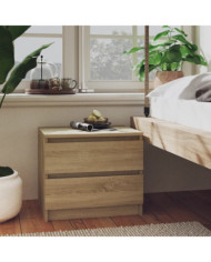 Table de chevet Chêne sonoma 50x39x43,5 cm Aggloméré | Mobilier & Déco
