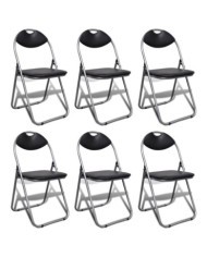 Chaises pliables lot de 6 similicuir | Mobilier & Déco
