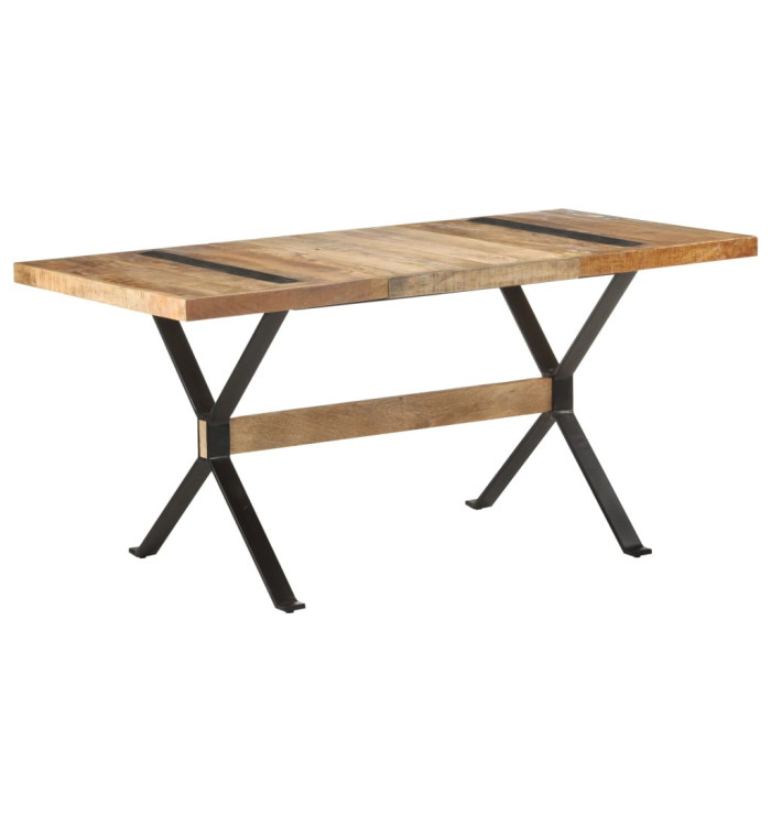Table de salle à manger 160x80x76 cm Bois de manguier brut | Mobilier & Déco