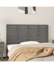 Tête de lit murale Gris 146x3x63 cm Bois massif de pin | Mobilier & Déco
