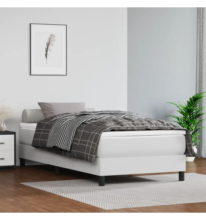 Matelas de lit à ressorts ensachés Blanc 80x200x20cm Similicuir | Mobilier & Déco