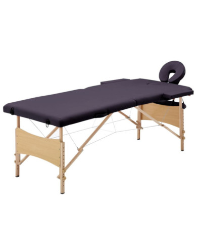 Table de massage pliable 2 zones Bois Violet | Mobilier & Déco