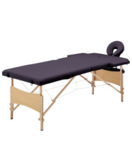 Table de massage pliable 2 zones Bois Violet | Mobilier & Déco